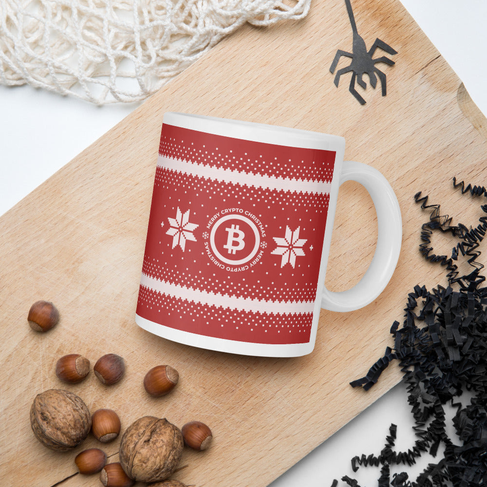 Crypto Hunters Bitcoin Christmas Red Mug